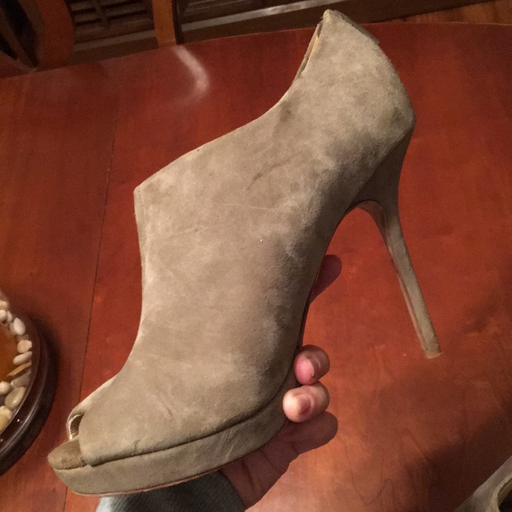 Pour La Victoire Forsa open toe gray booties - 11 - Picture 3 of 8